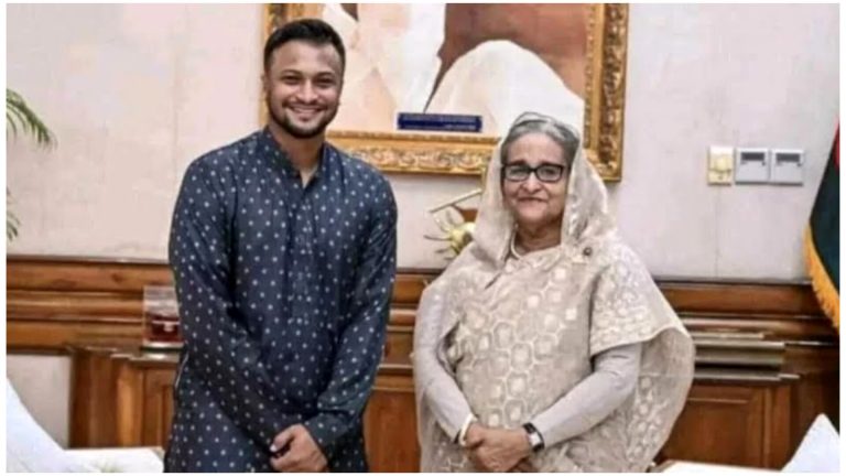 শেখ হাসিনাকে ‘অধিনায়ক’ সম্বোধন, তার সঙ্গেই দেশে ফিরতে চান সাকিব