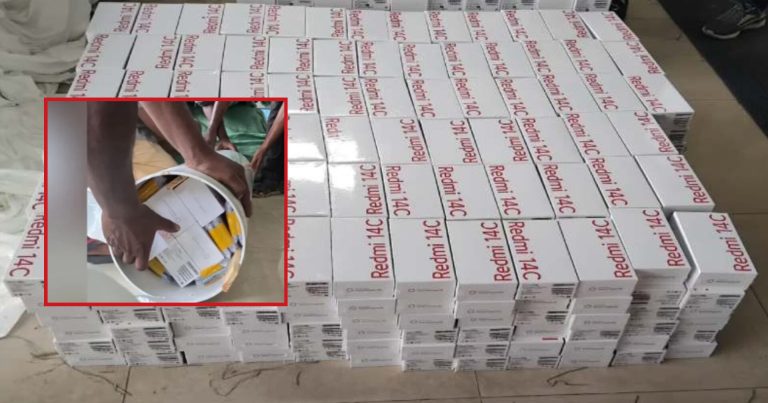 ফেব্রিকসের আড়ালে কোটি টাকার মোবাইলের চালান!