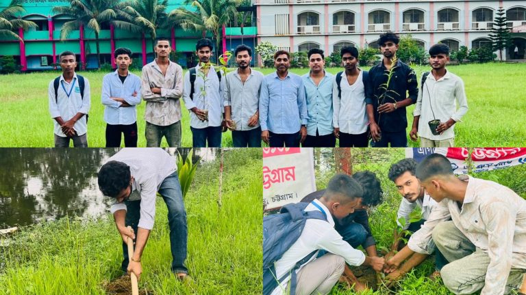 পরিবেশ রক্ষায় লোহাগাড়ার বার আউলিয়া কলেজে ছাত্রদলের বৃক্ষরোপণ