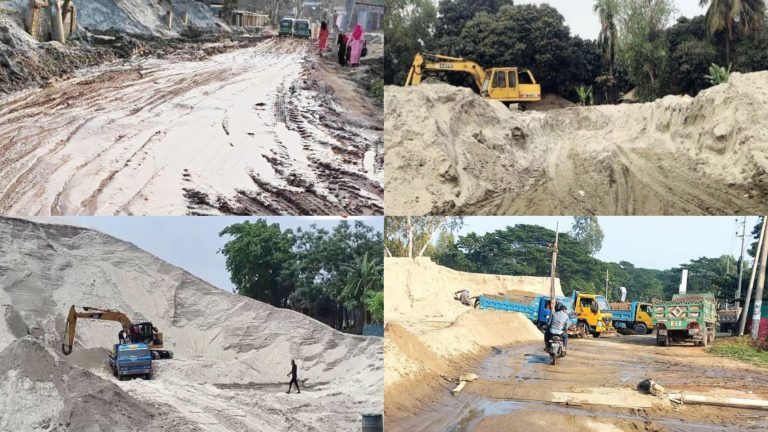 বোয়ালখালীতে বালুর রমরমা বাণিজ্য, উৎস নিয়ে বড় প্রশ্ন