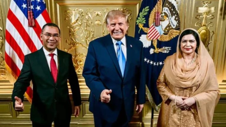 ট্রাম্পের সঙ্গে তারেক-জুবাইদার ছবি নিয়ে বিতর্ক, যা বলল প্রেস উইং