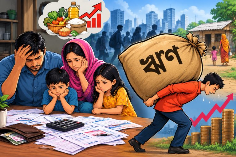 ঋণের বোঝায় জর্জরিত দেশের অর্ধেক পরিবার!